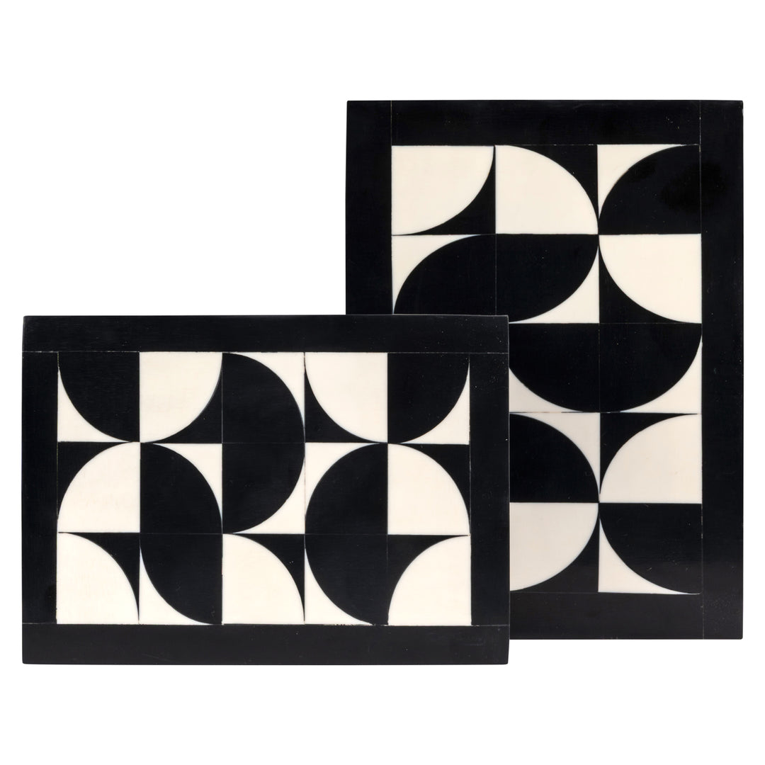Rae Set of 2 Storage Boxes - Black & White