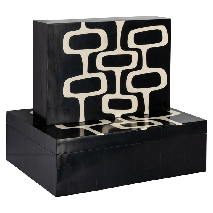 Lux Set of 2 Storage Boxes - Black & White