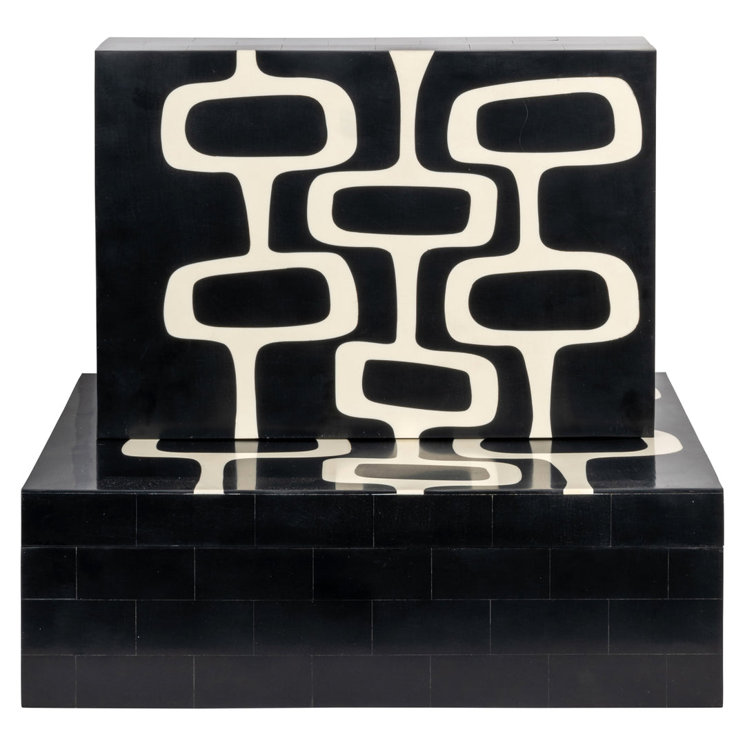 Lux Set of 2 Storage Boxes - Black & White