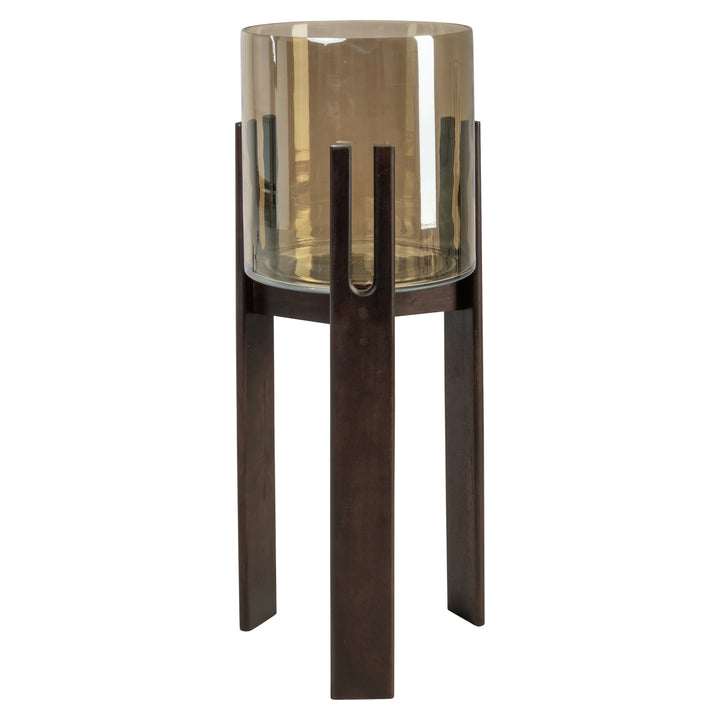 Reese Large Hurricane Light - Walnut