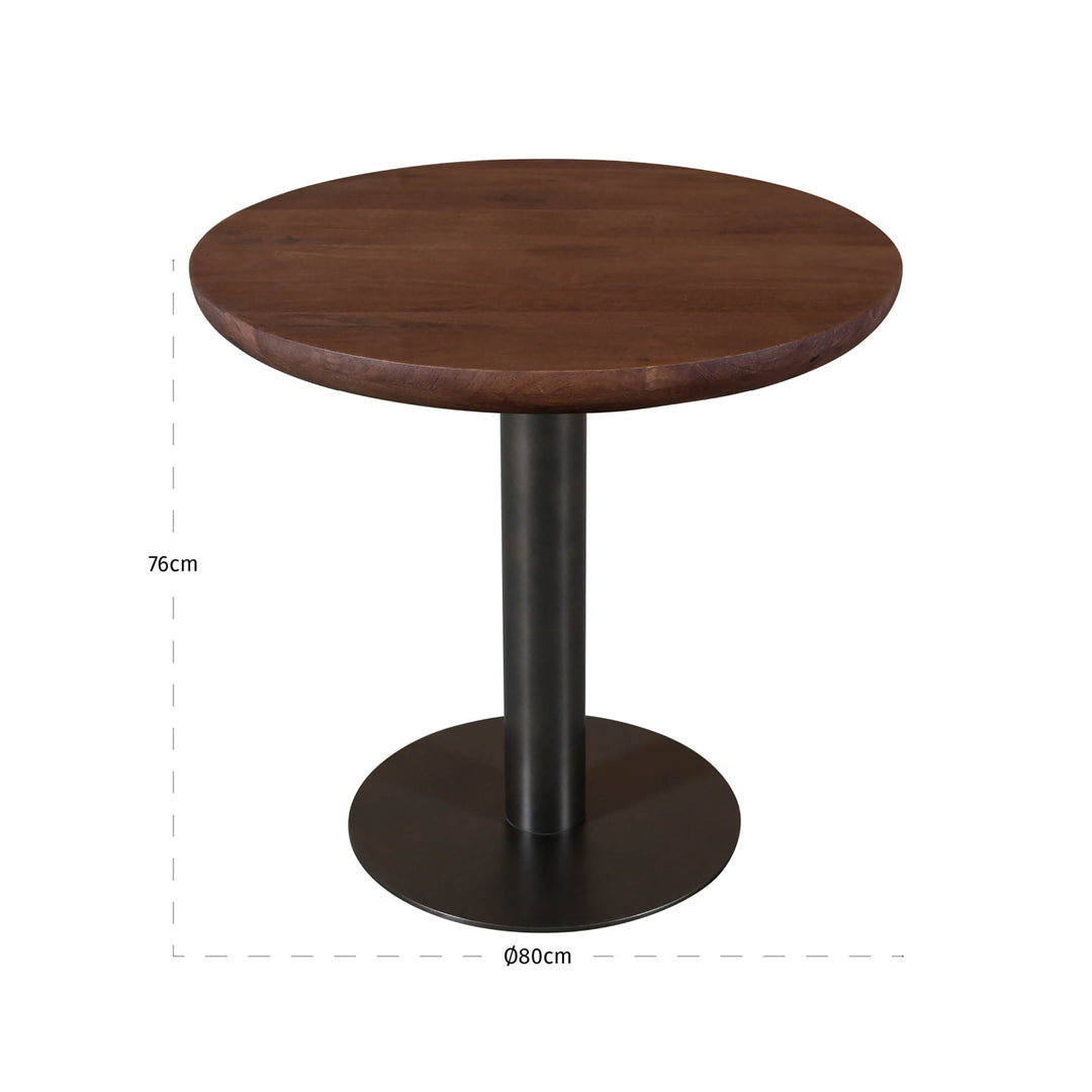 Baldwin Bistro Table 80cm - Spicebrown