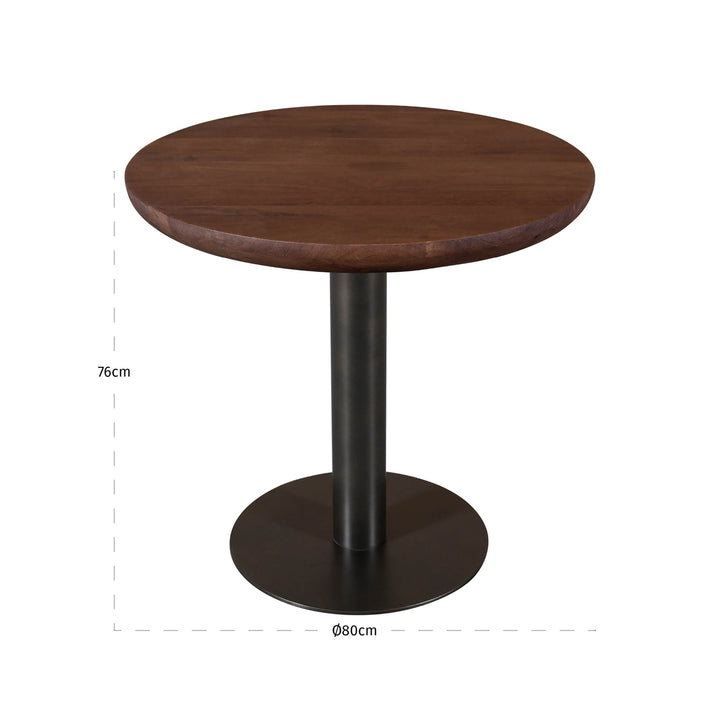 Baldwin Bistro Table 80cm - Spicebrown