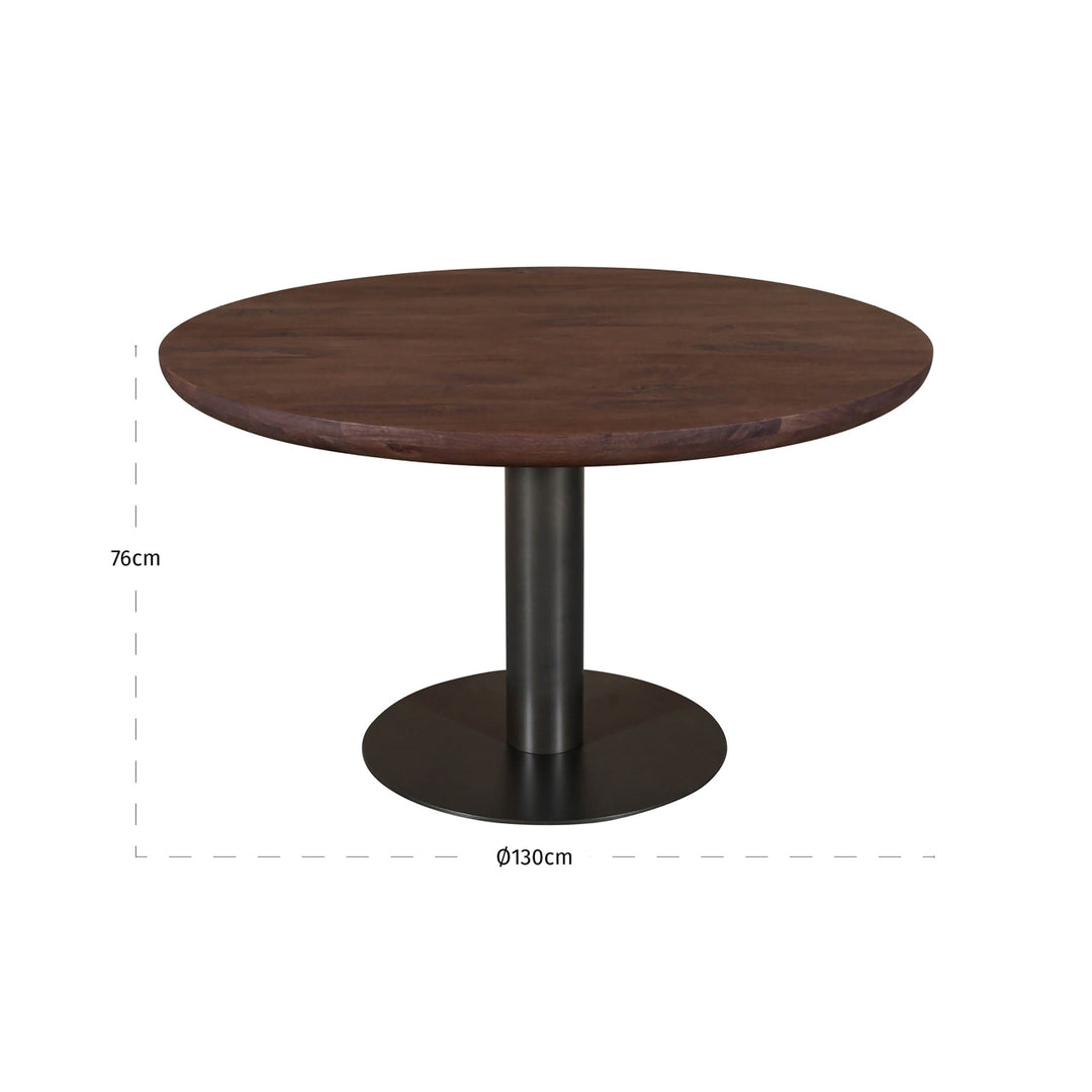 Baldwin Dining Table 130cm - Spicebrown