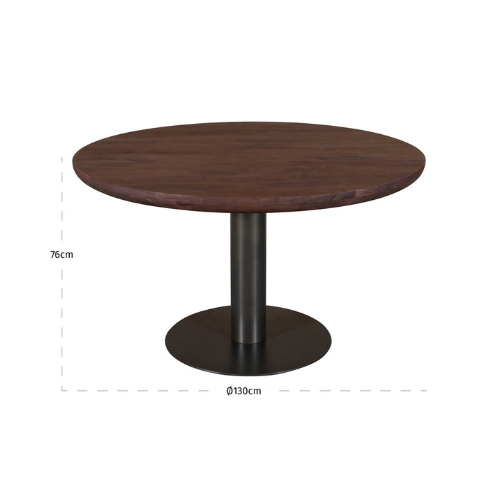 Baldwin Dining Table 130cm - Spicebrown
