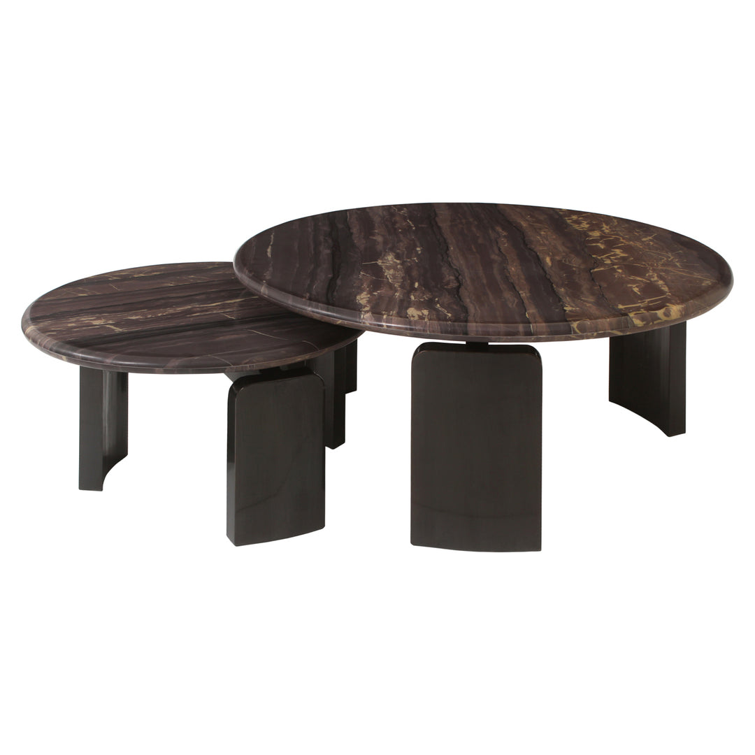 Menton Set of 2 Coffee Tables - Burgundy