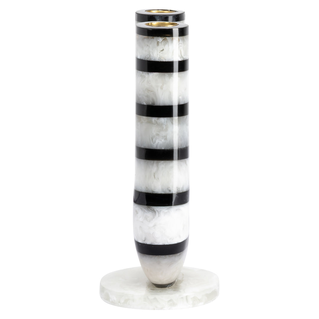 River Candle Holder - Black & White