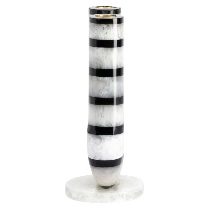 River Candle Holder - Black & White