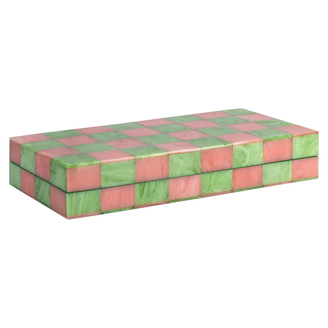Azalea Decorative Chess Board - Pink & Green
