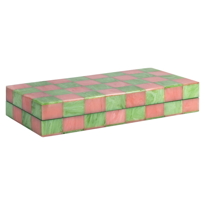 Azalea Decorative Chess Board - Pink & Green