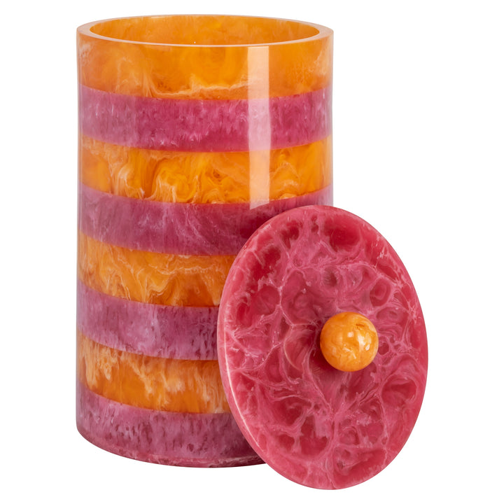 Lilybelle Storage Jar - Pink & Orange