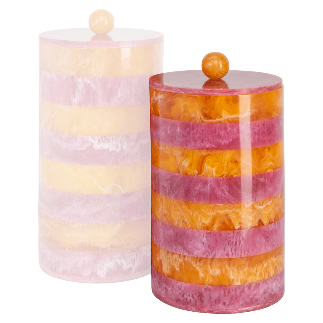 Lilybelle Storage Jar - Pink & Orange