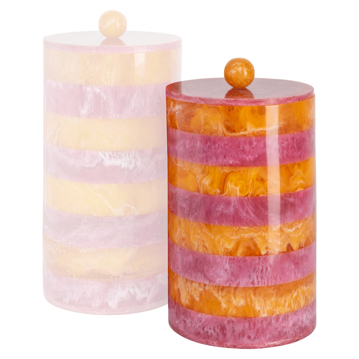 Lilybelle Storage Jar - Pink & Orange