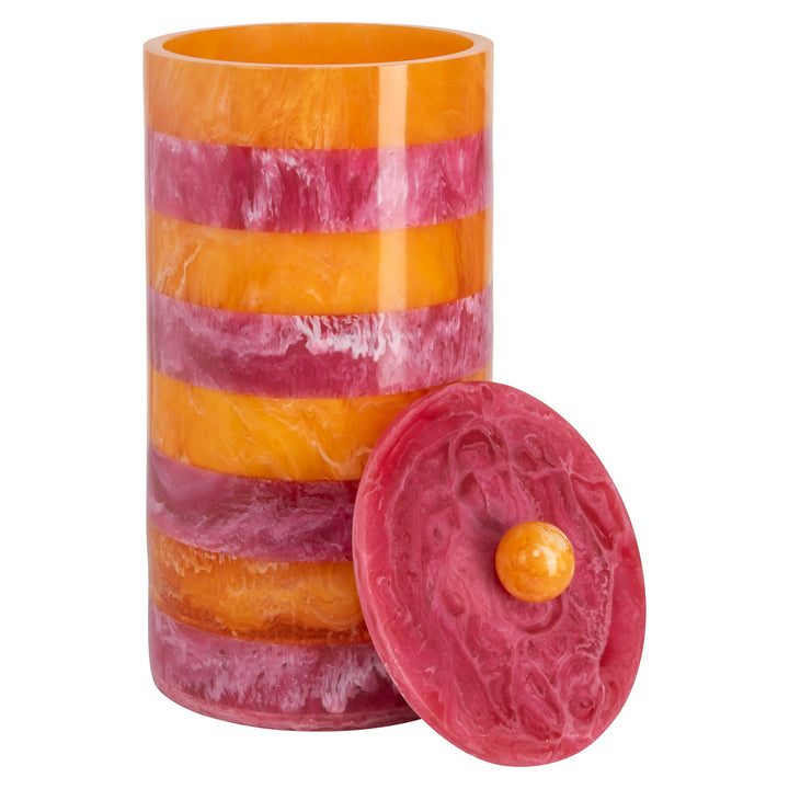 Lilybelle Storage Jar - Pink & Orange