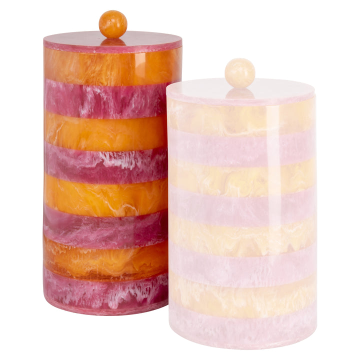 Lilybelle Storage Jar - Pink & Orange