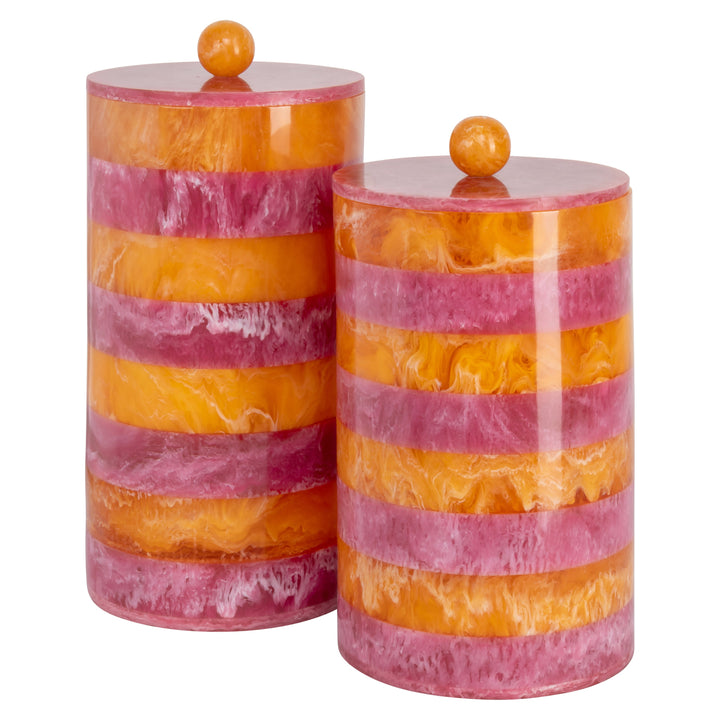 Lilybelle Storage Jar - Pink & Orange
