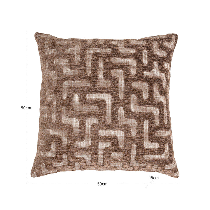 Ivy Cushion - Brown Labyrinth