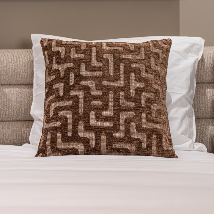 Ivy Cushion - Brown Labyrinth