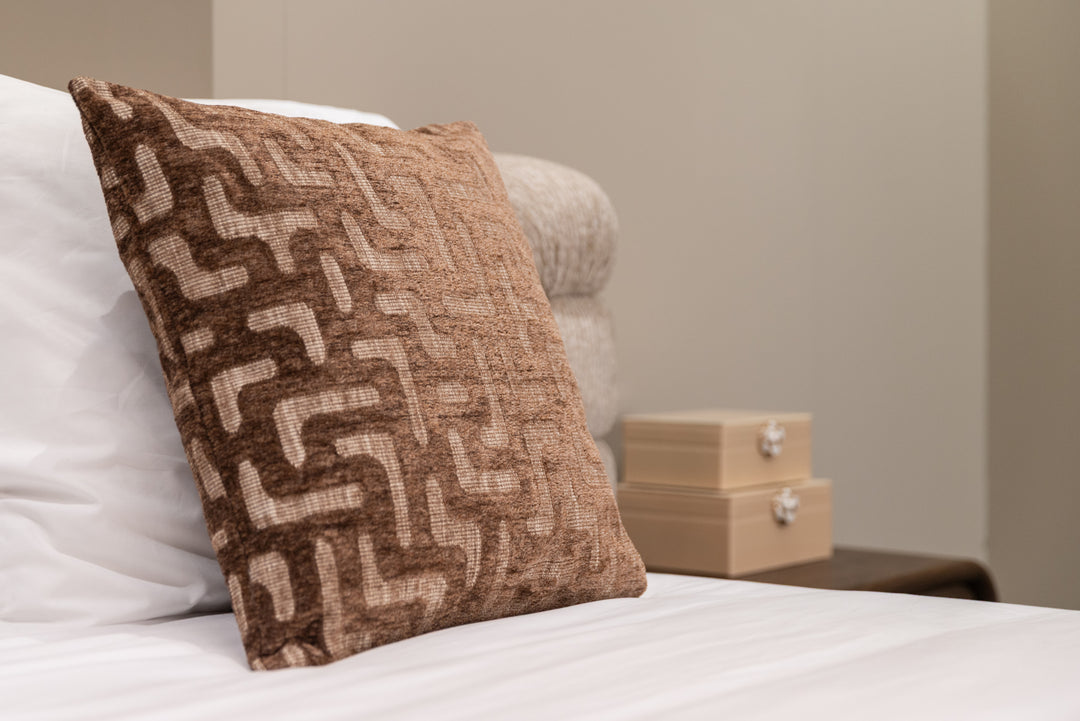 Ivy Cushion - Brown Labyrinth