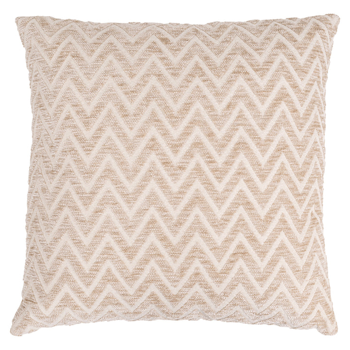 Cassy Cushion - Beige Chevron