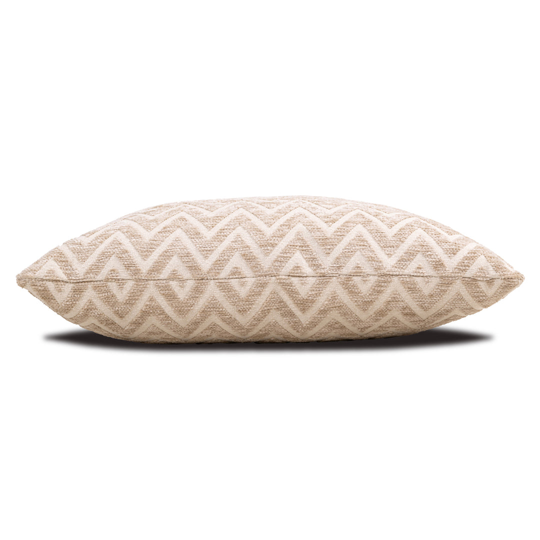 Cassy Cushion - Beige Chevron