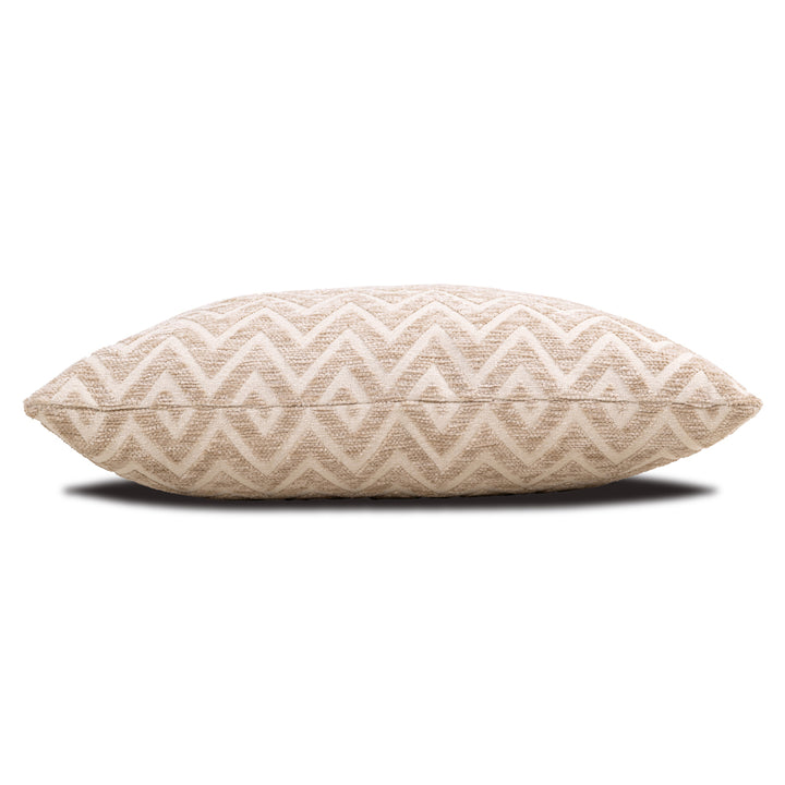 Cassy Cushion - Beige Chevron