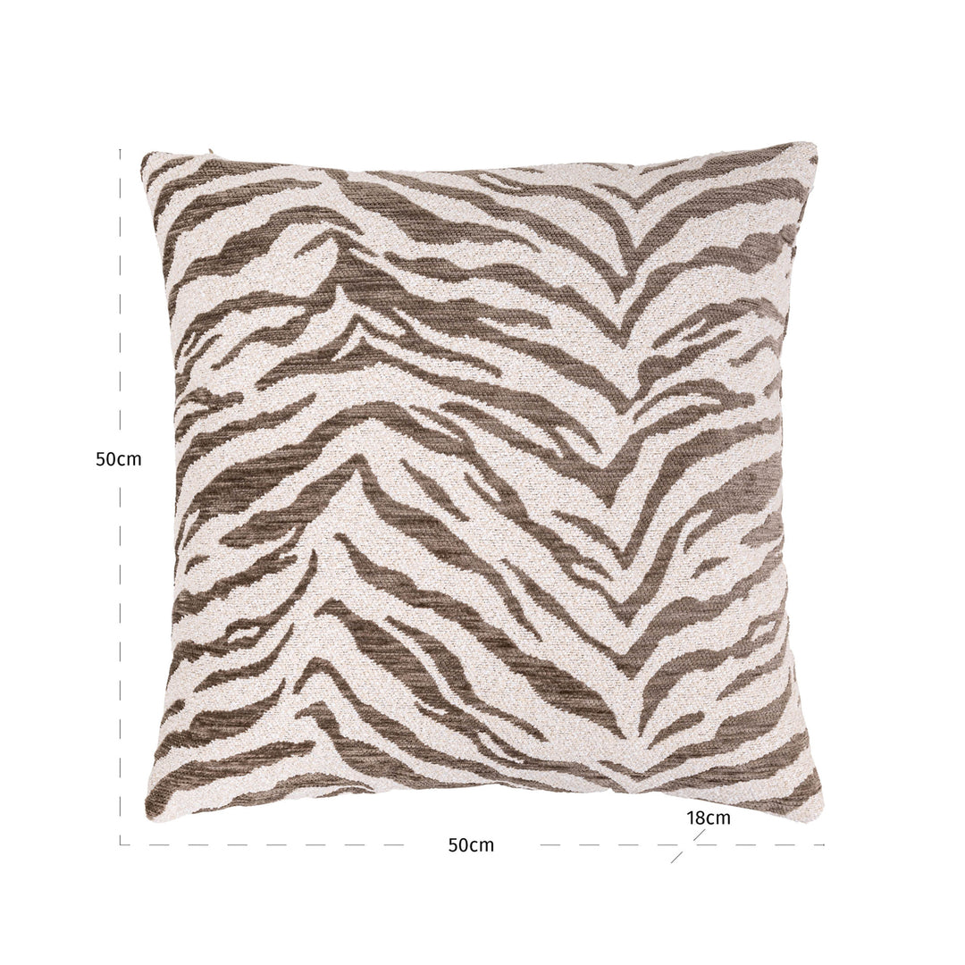Tara Cushion - Taupe Tiger
