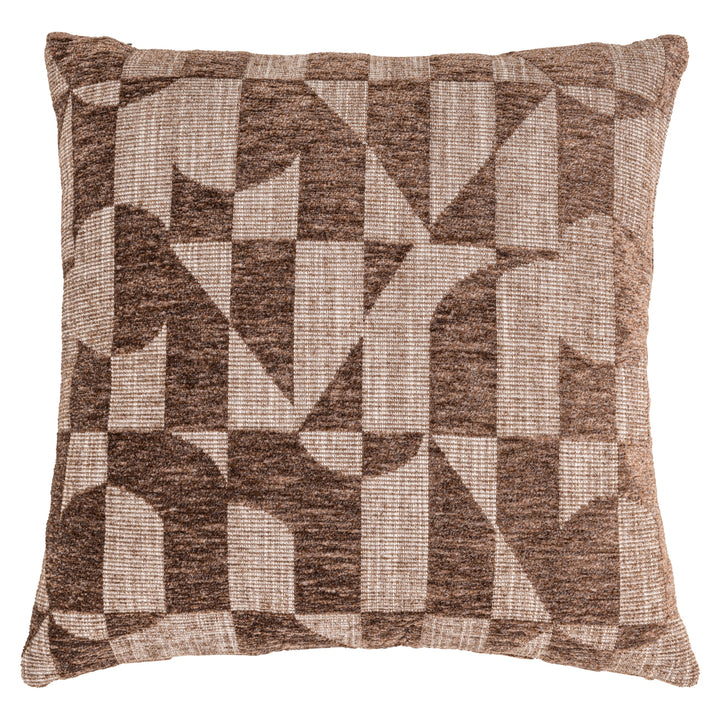Aria Geometric Cushion - Brown