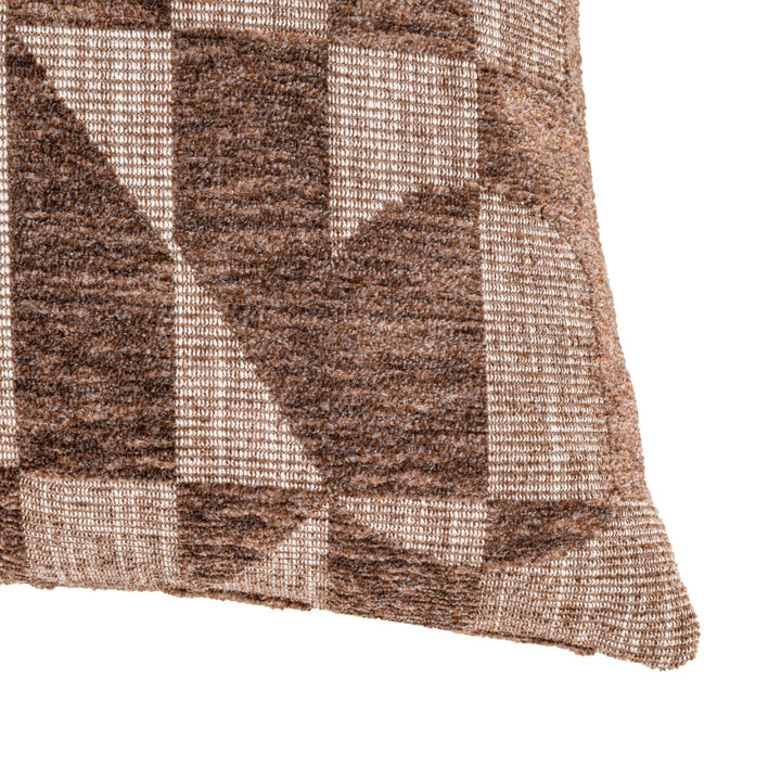 Aria Geometric Cushion - Brown