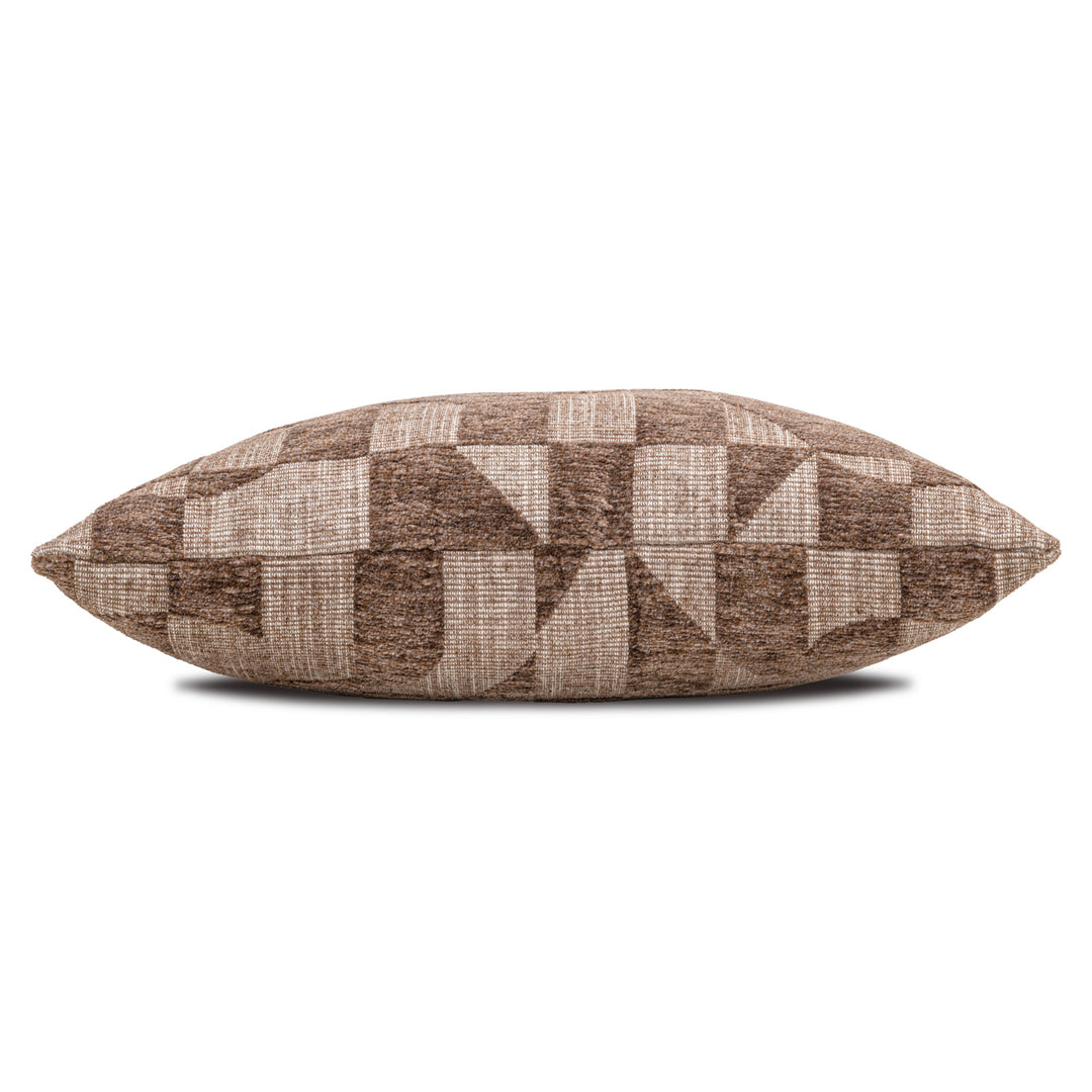 Aria Geometric Cushion - Brown