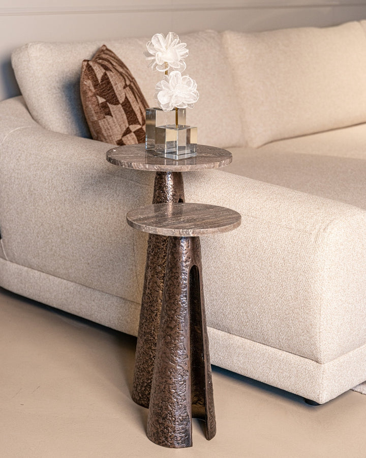 Eldora Round End Table - Bronze