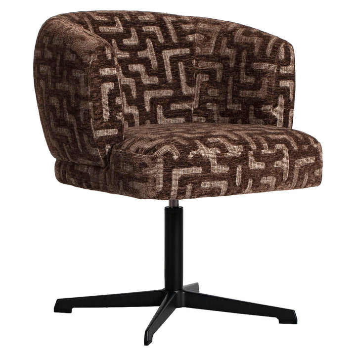 Dinan Dining Chair - Brown Labyrinth