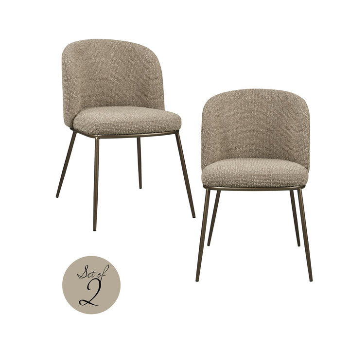 Elvi Set of 2 Dining Chairs - Mocca Chunky