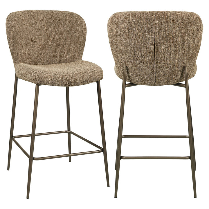 Odarby Counter Stool - Brown Tweed