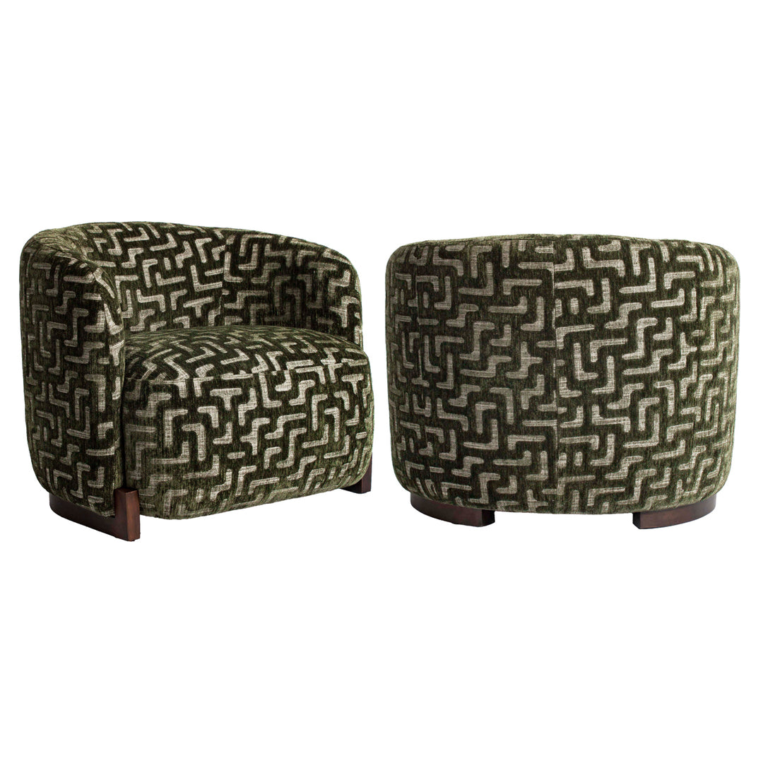 Hannah Lounge Chair - Moss Labyrinth