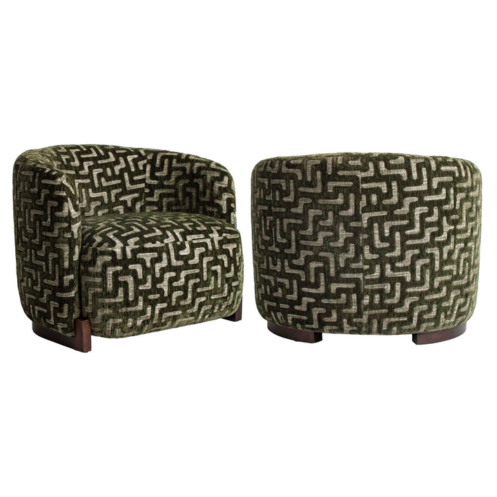 Hannah Lounge Chair - Moss Labyrinth