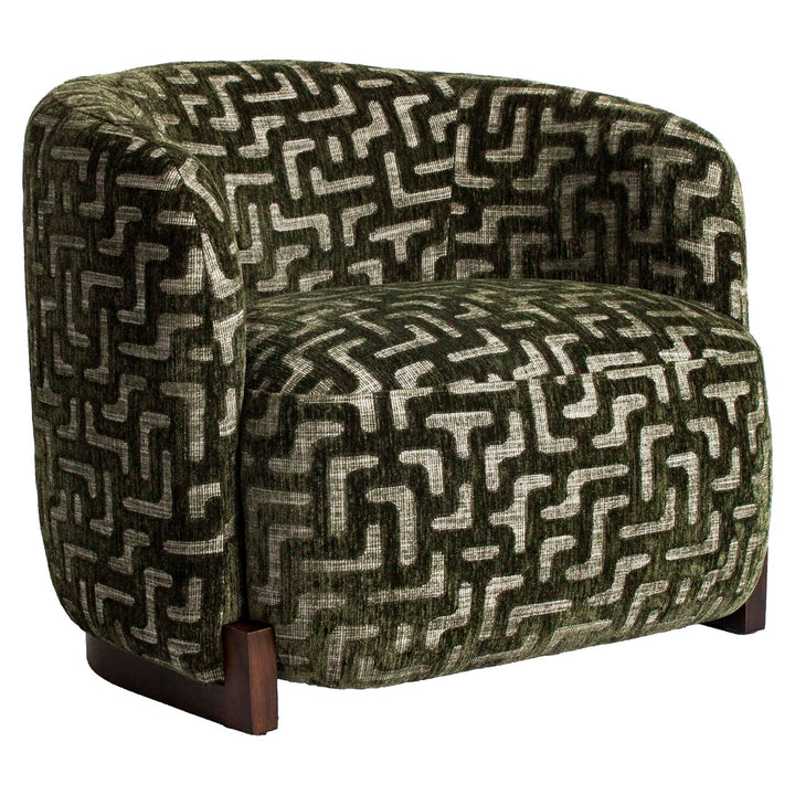 Hannah Lounge Chair - Moss Labyrinth