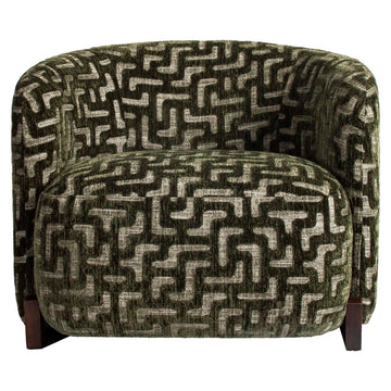 Hannah Lounge Chair - Moss Labyrinth
