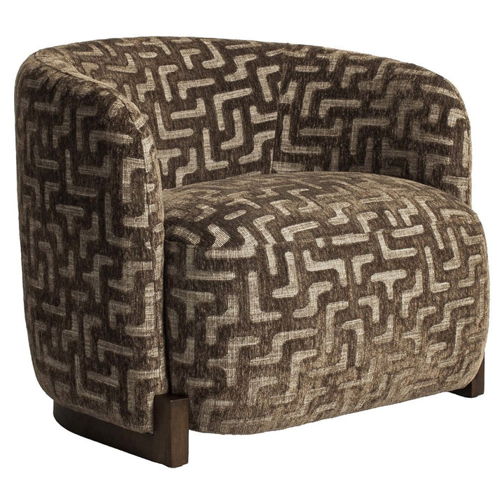 Hannah Lounge Chair - Brown Labyrinth