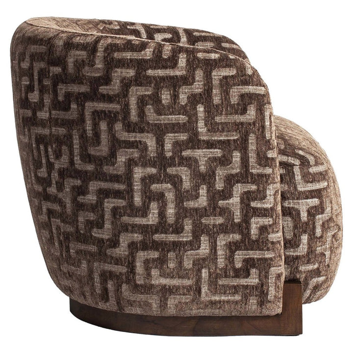 Hannah Lounge Chair - Brown Labyrinth