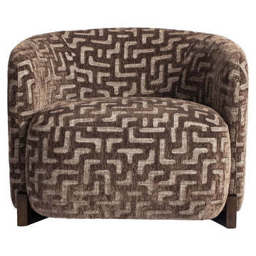 Hannah Lounge Chair - Brown Labyrinth