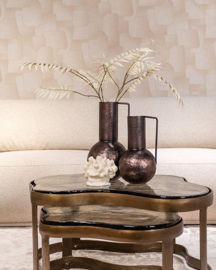Fairfield Set of 2 Coffee Tables - Antique Brass