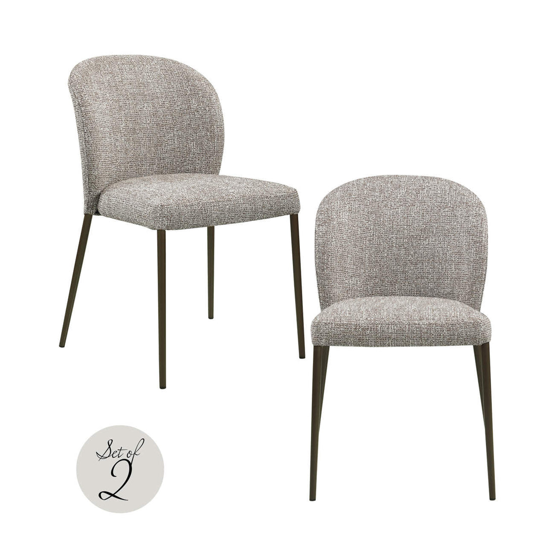 Stacker Set of 2 Dining Chairs - Earth Tweed