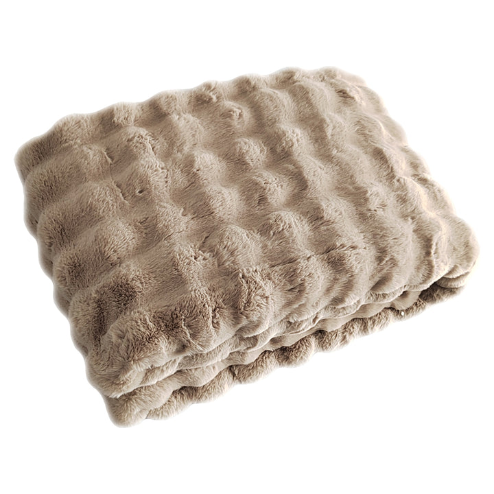Nordic Plush Throw - Beige