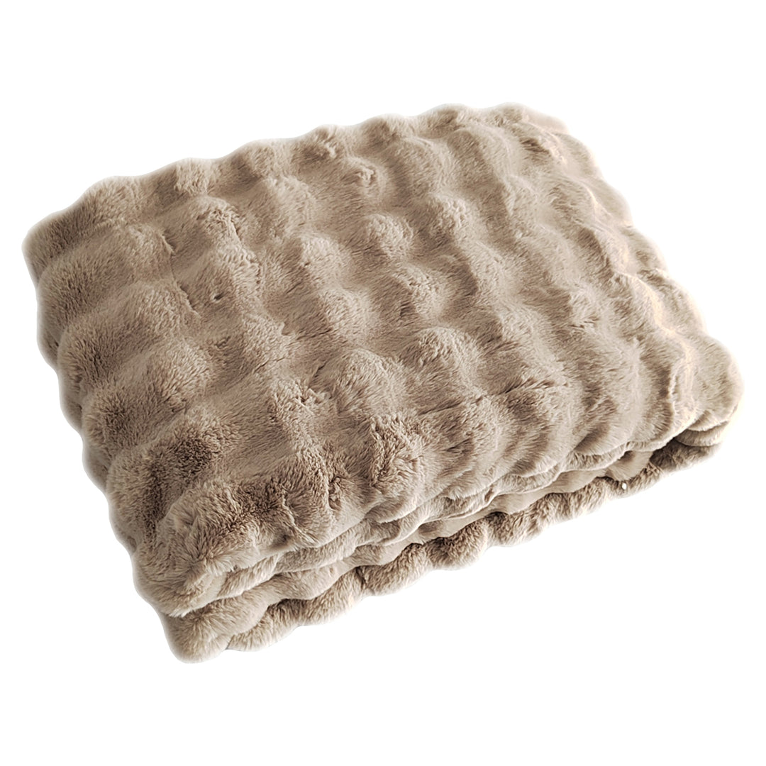 Nordic Plush Throw - Beige