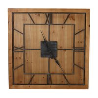 Hill Interiors Williston Square Wooden Wall Clock