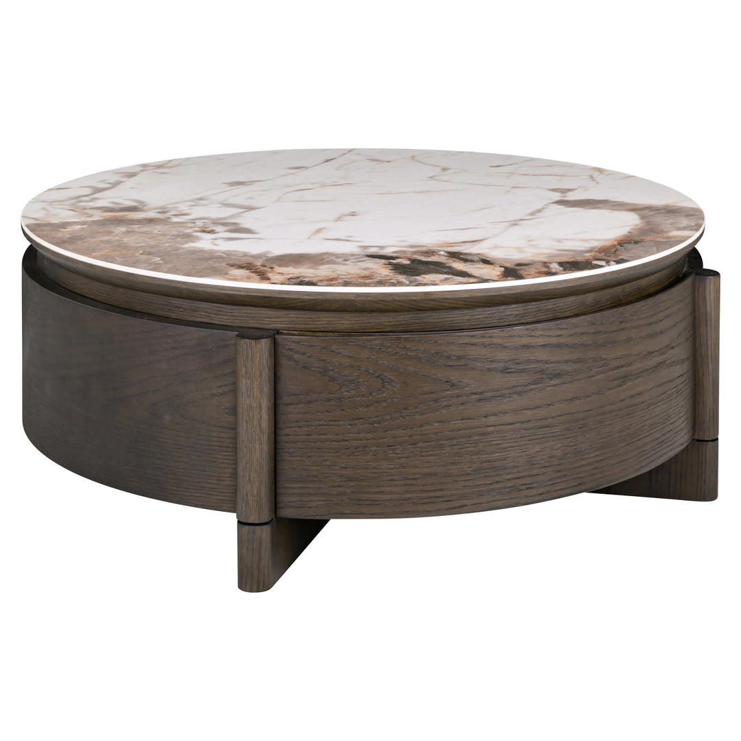 Langford 1 Drawer Round Coffee Table