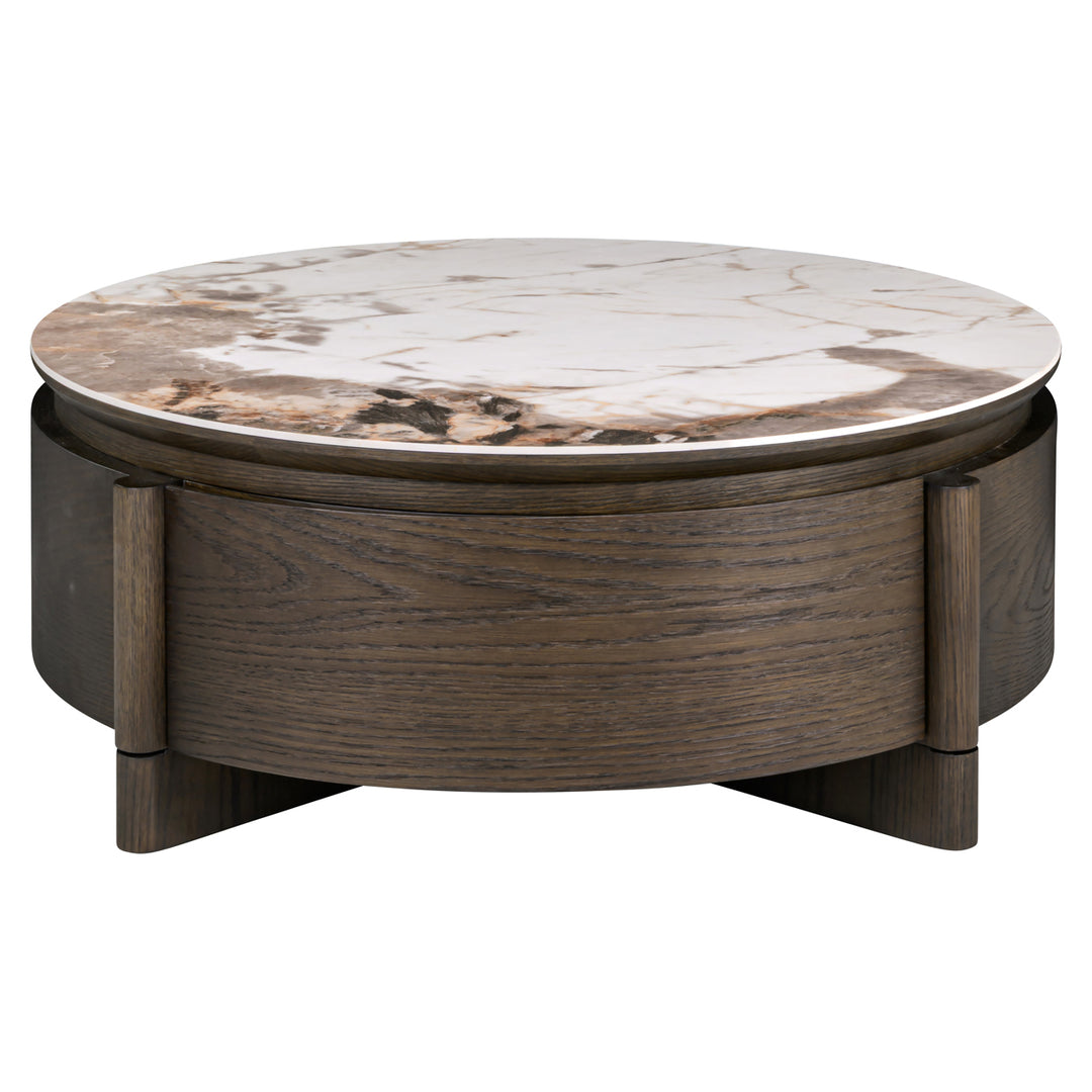 Langford 1 Drawer Round Coffee Table
