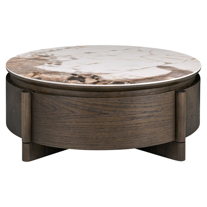 Langford 1 Drawer Round Coffee Table