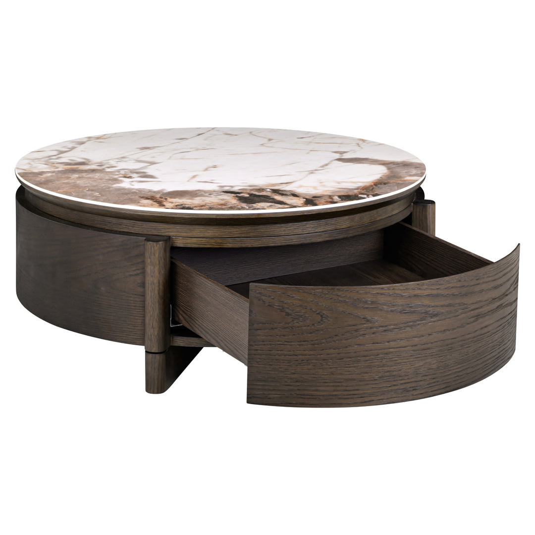 Langford 1 Drawer Round Coffee Table