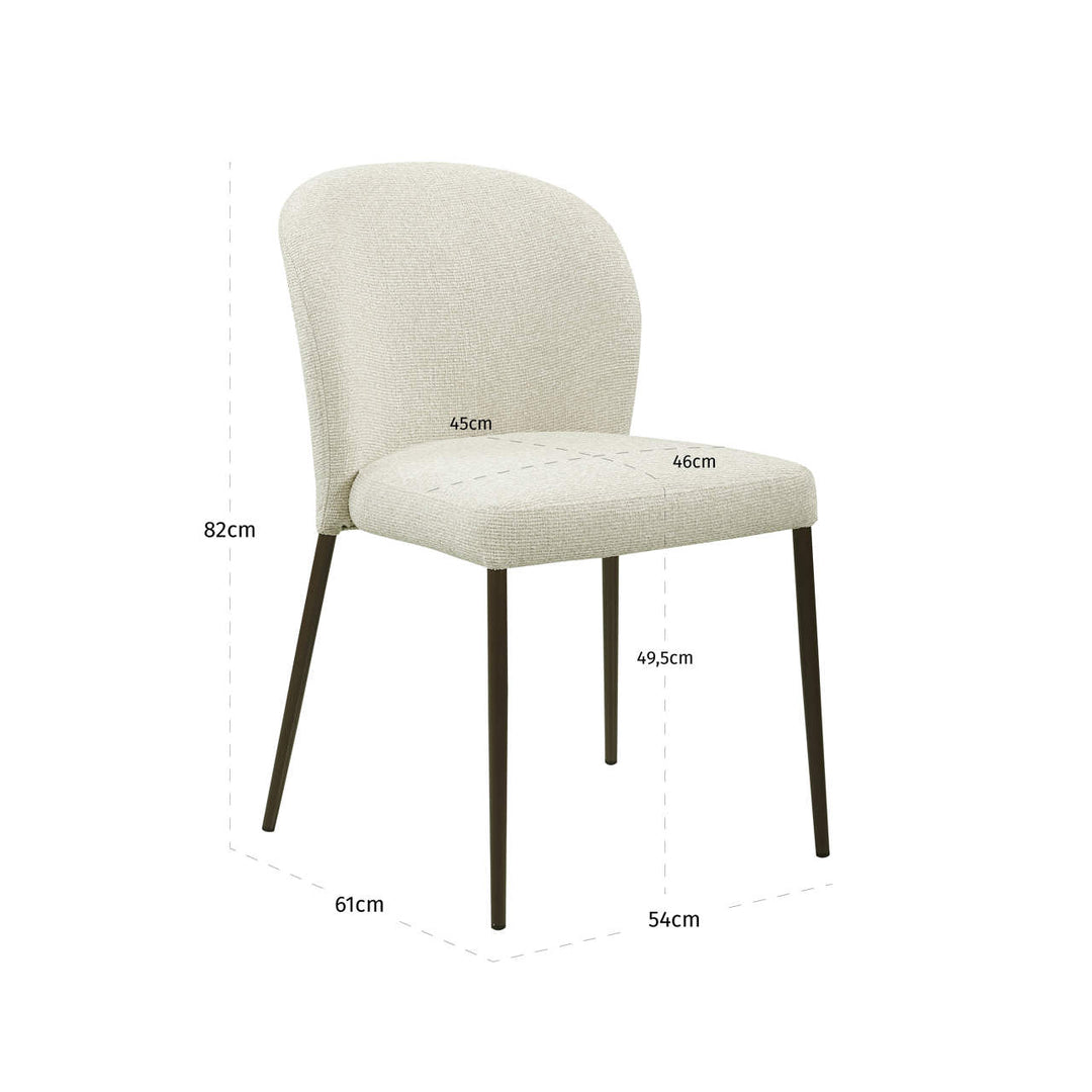 Stacker Set of 2 Dining Chairs - Biscotti